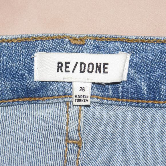 Re/Done Originals Light Wash Denim 90’s High Rise Skinny Ankle Crop Jeans - Picture 11 of 13